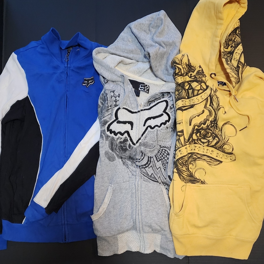 (3) Women's Medium Fox Sweatshirt/Jacket Lot